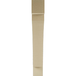 Ekena Millwork - BKTUR035X24X24THR05RCPR - Timberthane Faux Wood Thorton Style Bracket, Block Ends, 3 1/2"W x 24"D x 24"H, Primed Tan