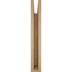 Ekena Millwork - BKTUR035X24X24THR05RCPR - Timberthane Faux Wood Thorton Style Bracket, Block Ends, 3 1/2"W x 24"D x 24"H, Primed Tan