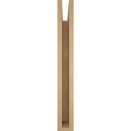 Ekena Millwork - BKTUR035X24X28THR05RCPR - Timberthane Faux Wood Thorton Style Bracket, Block Ends, 3 1/2"W x 24"D x 28"H, Primed Tan