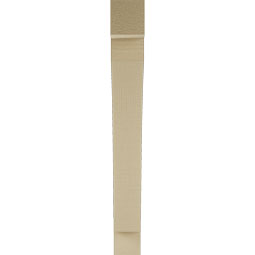 Ekena Millwork - BKTUR035X26X30THR05RCPR - Timberthane Faux Wood Thorton Style Bracket, Block Ends, 3 1/2"W x 26"D x 30"H, Primed Tan