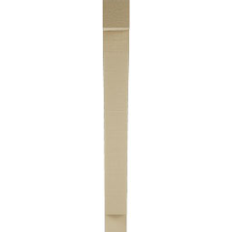 Ekena Millwork - BKTUR035X26X34THR05RCPR - Timberthane Faux Wood Thorton Style Bracket, Block Ends, 3 1/2"W x 26"D x 34"H, Primed Tan