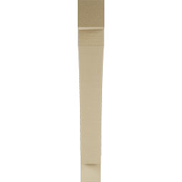 Ekena Millwork - BKTUR035X28X28THR05RCPR - Timberthane Faux Wood Thorton Style Bracket, Block Ends, 3 1/2"W x 28"D x 28"H, Primed Tan