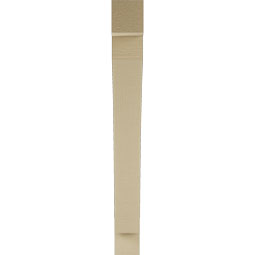 Ekena Millwork - BKTUR035X28X32THR05RCPR - Timberthane Faux Wood Thorton Style Bracket, Block Ends, 3 1/2"W x 28"D x 32"H, Primed Tan