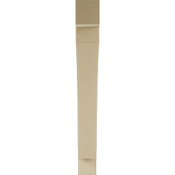 Ekena Millwork - BKTUR035X30X30THR05RCPR - Timberthane Faux Wood Thorton Style Bracket, Block Ends, 3 1/2"W x 30"D x 30"H, Primed Tan