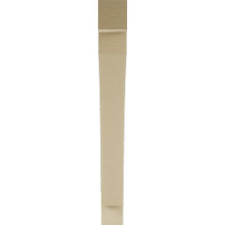 Ekena Millwork - BKTUR035X32X32THR05RCPR - Timberthane Faux Wood Thorton Style Bracket, Block Ends, 3 1/2"W x 32"D x 32"H, Primed Tan