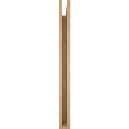 Ekena Millwork - BKTUR035X32X38THR05RCPR - Timberthane Faux Wood Thorton Style Bracket, Block Ends, 3 1/2"W x 32"D x 38"H, Primed Tan