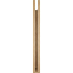 Ekena Millwork - BKTUR035X34X34THR05RCPR - Timberthane Faux Wood Thorton Style Bracket, Block Ends, 3 1/2"W x 34"D x 34"H, Primed Tan