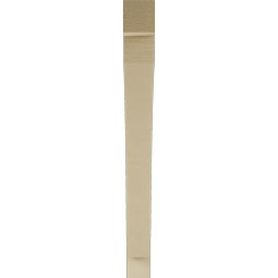 Ekena Millwork - BKTUR035X36X36THR05RCPR - Timberthane Faux Wood Thorton Style Bracket, Block Ends, 3 1/2"W x 36"D x 36"H, Primed Tan