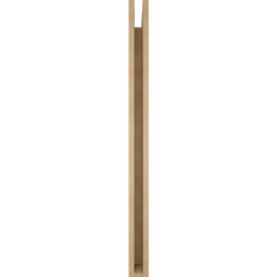 Ekena Millwork - BKTUR035X42X48THR05RCPR - Timberthane Faux Wood Thorton Style Bracket, Block Ends, 3 1/2"W x 42"D x 48"H, Primed Tan