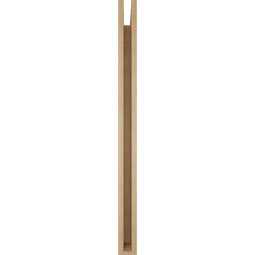 Ekena Millwork - BKTUR035X44X48THR05RCPR - Timberthane Faux Wood Thorton Style Bracket, Block Ends, 3 1/2"W x 44"D x 48"H, Primed Tan