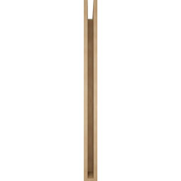 Ekena Millwork - BKTUR035X46X46THR05RCPR - Timberthane Faux Wood Thorton Style Bracket, Block Ends, 3 1/2"W x 46"D x 46"H, Primed Tan