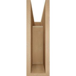 Ekena Millwork - BKTUR055X18X18THR05RCPR - Timberthane Faux Wood Thorton Style Bracket, Block Ends, 5 1/2"W x 18"D x 18"H, Primed Tan