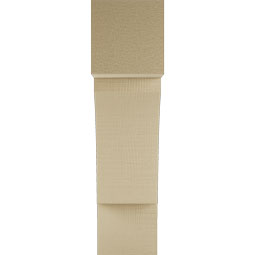 Ekena Millwork - BKTUR055X18X22THR05RCPR - Timberthane Faux Wood Thorton Style Bracket, Block Ends, 5 1/2"W x 18"D x 22"H, Primed Tan