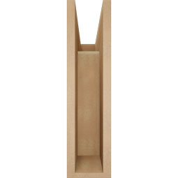 Ekena Millwork - BKTUR055X18X22THR05RCPR - Timberthane Faux Wood Thorton Style Bracket, Block Ends, 5 1/2"W x 18"D x 22"H, Primed Tan