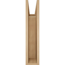 Ekena Millwork - BKTUR055X18X26THR05RCPR - Timberthane Faux Wood Thorton Style Bracket, Block Ends, 5 1/2"W x 18"D x 26"H, Primed Tan
