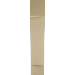 Ekena Millwork - BKTUR055X18X30THR05RCPR - Timberthane Faux Wood Thorton Style Bracket, Block Ends, 5 1/2"W x 18"D x 30"H, Primed Tan