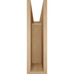 Ekena Millwork - BKTUR055X20X20THR05RCPR - Timberthane Faux Wood Thorton Style Bracket, Block Ends, 5 1/2"W x 20"D x 20"H, Primed Tan