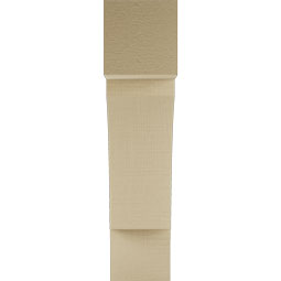 Ekena Millwork - BKTUR055X20X24THR05RCPR - Timberthane Faux Wood Thorton Style Bracket, Block Ends, 5 1/2"W x 20"D x 24"H, Primed Tan
