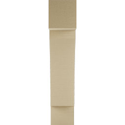 Ekena Millwork - BKTUR055X20X28THR05RCPR - Timberthane Faux Wood Thorton Style Bracket, Block Ends, 5 1/2"W x 20"D x 28"H, Primed Tan