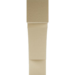 Ekena Millwork - BKTUR055X22X22THR05RCPR - Timberthane Faux Wood Thorton Style Bracket, Block Ends, 5 1/2"W x 22"D x 22"H, Primed Tan