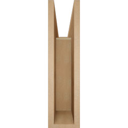 Ekena Millwork - BKTUR055X22X22THR05RCPR - Timberthane Faux Wood Thorton Style Bracket, Block Ends, 5 1/2"W x 22"D x 22"H, Primed Tan