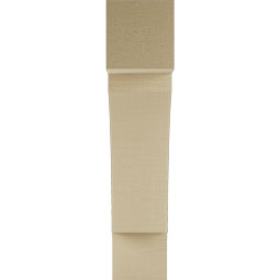 Ekena Millwork - BKTUR055X22X26THR05RCPR - Timberthane Faux Wood Thorton Style Bracket, Block Ends, 5 1/2"W x 22"D x 26"H, Primed Tan