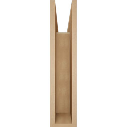Ekena Millwork - BKTUR055X22X26THR05RCPR - Timberthane Faux Wood Thorton Style Bracket, Block Ends, 5 1/2"W x 22"D x 26"H, Primed Tan