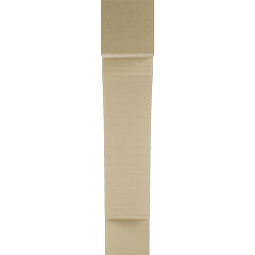 Ekena Millwork - BKTUR055X22X30THR05RCPR - Timberthane Faux Wood Thorton Style Bracket, Block Ends, 5 1/2"W x 22"D x 30"H, Primed Tan