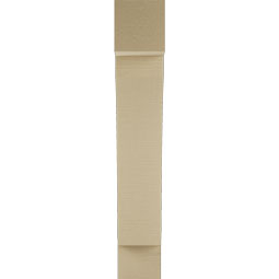 Ekena Millwork - BKTUR055X22X34THR05RCPR - Timberthane Faux Wood Thorton Style Bracket, Block Ends, 5 1/2"W x 22"D x 34"H, Primed Tan
