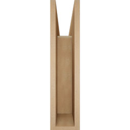 Ekena Millwork - BKTUR055X24X24THR05RCPR - Timberthane Faux Wood Thorton Style Bracket, Block Ends, 5 1/2"W x 24"D x 24"H, Primed Tan