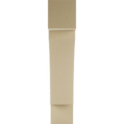 Ekena Millwork - BKTUR055X24X28THR05RCPR - Timberthane Faux Wood Thorton Style Bracket, Block Ends, 5 1/2"W x 24"D x 28"H, Primed Tan