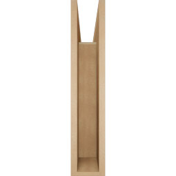 Ekena Millwork - BKTUR055X24X28THR05RCPR - Timberthane Faux Wood Thorton Style Bracket, Block Ends, 5 1/2"W x 24"D x 28"H, Primed Tan