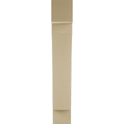 Ekena Millwork - BKTUR055X24X36THR05RCPR - Timberthane Faux Wood Thorton Style Bracket, Block Ends, 5 1/2"W x 24"D x 36"H, Primed Tan