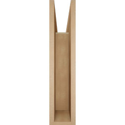 Ekena Millwork - BKTUR055X26X26THR05RCPR - Timberthane Faux Wood Thorton Style Bracket, Block Ends, 5 1/2"W x 26"D x 26"H, Primed Tan