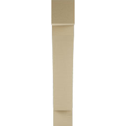Ekena Millwork - BKTUR055X26X34THR05RCPR - Timberthane Faux Wood Thorton Style Bracket, Block Ends, 5 1/2"W x 26"D x 34"H, Primed Tan