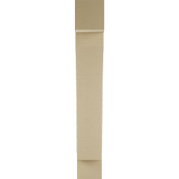Ekena Millwork - BKTUR055X26X38THR05RCPR - Timberthane Faux Wood Thorton Style Bracket, Block Ends, 5 1/2"W x 26"D x 38"H, Primed Tan
