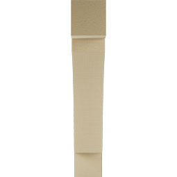 Ekena Millwork - BKTUR055X28X32THR05RCPR - Timberthane Faux Wood Thorton Style Bracket, Block Ends, 5 1/2"W x 28"D x 32"H, Primed Tan