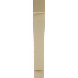 Ekena Millwork - BKTUR055X28X40THR05RCPR - Timberthane Faux Wood Thorton Style Bracket, Block Ends, 5 1/2"W x 28"D x 40"H, Primed Tan