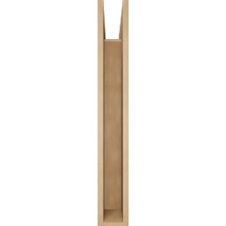Ekena Millwork - BKTUR055X28X40THR05RCPR - Timberthane Faux Wood Thorton Style Bracket, Block Ends, 5 1/2"W x 28"D x 40"H, Primed Tan