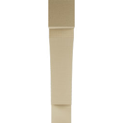 Ekena Millwork - BKTUR055X30X30THR05RCPR - Timberthane Faux Wood Thorton Style Bracket, Block Ends, 5 1/2"W x 30"D x 30"H, Primed Tan