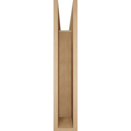 Ekena Millwork - BKTUR055X30X30THR05RCPR - Timberthane Faux Wood Thorton Style Bracket, Block Ends, 5 1/2"W x 30"D x 30"H, Primed Tan