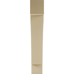 Ekena Millwork - BKTUR055X30X34THR05RCPR - Timberthane Faux Wood Thorton Style Bracket, Block Ends, 5 1/2"W x 30"D x 34"H, Primed Tan