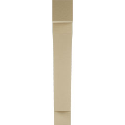 Ekena Millwork - BKTUR055X30X38THR05RCPR - Timberthane Faux Wood Thorton Style Bracket, Block Ends, 5 1/2"W x 30"D x 38"H, Primed Tan