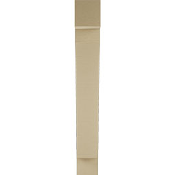 Ekena Millwork - BKTUR055X30X42THR05RCPR - Timberthane Faux Wood Thorton Style Bracket, Block Ends, 5 1/2"W x 30"D x 42"H, Primed Tan