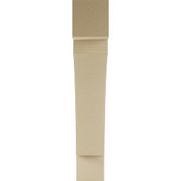 Ekena Millwork - BKTUR055X32X32THR05RCPR - Timberthane Faux Wood Thorton Style Bracket, Block Ends, 5 1/2"W x 32"D x 32"H, Primed Tan