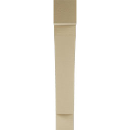 Ekena Millwork - BKTUR055X32X36THR05RCPR - Timberthane Faux Wood Thorton Style Bracket, Block Ends, 5 1/2"W x 32"D x 36"H, Primed Tan