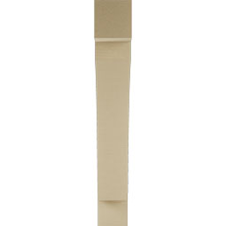 Ekena Millwork - BKTUR055X32X38THR05RCPR - Timberthane Faux Wood Thorton Style Bracket, Block Ends, 5 1/2"W x 32"D x 38"H, Primed Tan