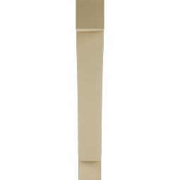 Ekena Millwork - BKTUR055X32X40THR05RCPR - Timberthane Faux Wood Thorton Style Bracket, Block Ends, 5 1/2"W x 32"D x 40"H, Primed Tan