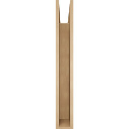 Ekena Millwork - BKTUR055X32X40THR05RCPR - Timberthane Faux Wood Thorton Style Bracket, Block Ends, 5 1/2"W x 32"D x 40"H, Primed Tan