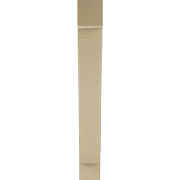 Ekena Millwork - BKTUR055X32X44THR05RCPR - Timberthane Faux Wood Thorton Style Bracket, Block Ends, 5 1/2"W x 32"D x 44"H, Primed Tan